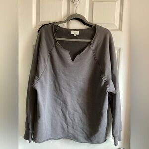 Aerie Heather Gray Textured Pullover size M